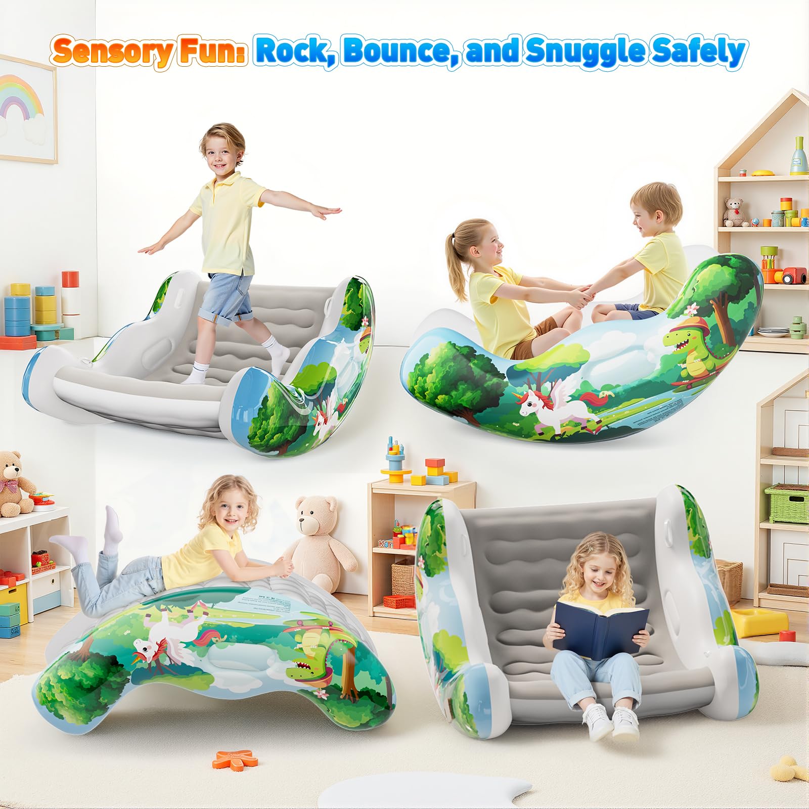 Inflatable Rocking Chair for Kids