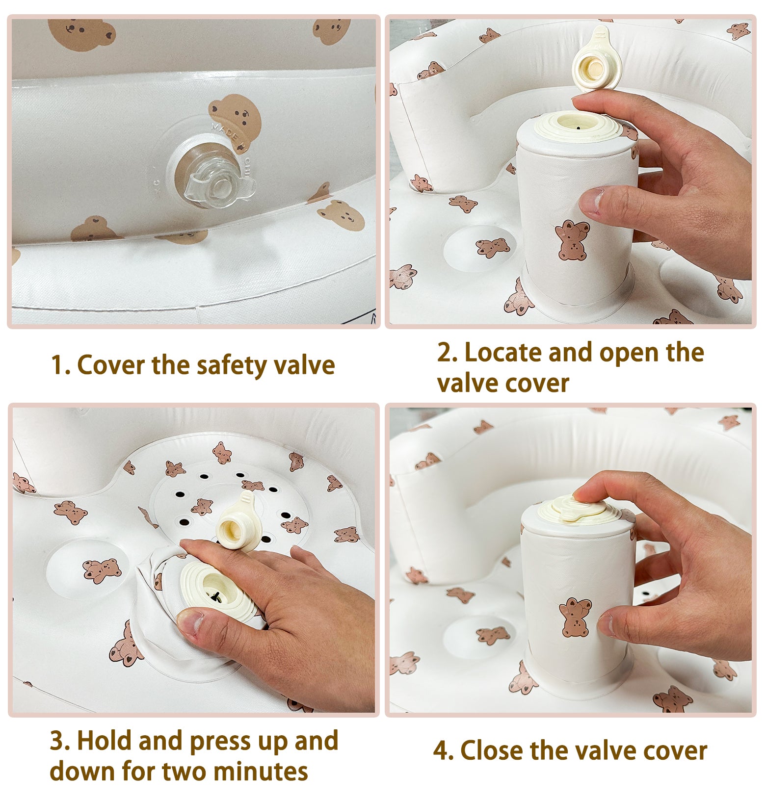 Inflatable Baby Seat with Built-in Pump